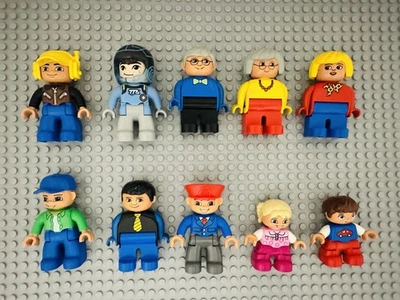 Lot Of 10 Random Lego Duplo Minifig Figure Boy Girl Female Pilot Male - Image 1 of 4