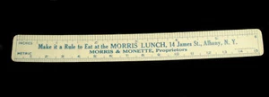 ALBANY NEW YORK~MORRIS LUNCH~ CELLULOID RULER - Picture 1 of 2