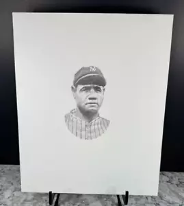 Vintage Babe Ruth NY Yankees Pencil Drawings Original Artwork by Don R. Tate - Picture 1 of 3