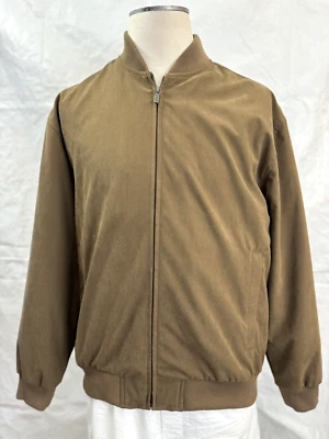 Roundtree & Yorke Jacket Men's Brown Zip Up Travel Smart Bomber Casual Jacket  L - Image 1 of 4