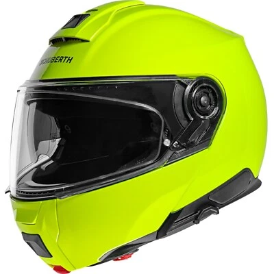 Schuberth Motorcycle Helmet 57 (M) - C5 Solid Flip up Sun Visor - Fluo Yellow - Image 1 of 4