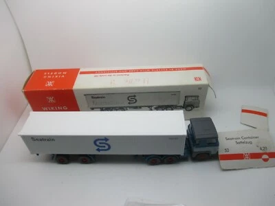 Wiking: Scania 111 Container-STZ "Seatrain" In OKT, Saure HB 831/1A (Schub36) - Immagine 1 di 3