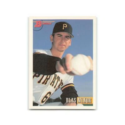 Blas Minor 1993 Bowman #486 Pittsburgh Pirates Baseball Card NM - Image 1 of 3