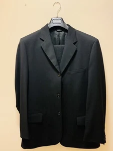 Versace Istante Men’s Two Piece 3-Button Wool Suit, Classic Black- EUC!! - Picture 1 of 12