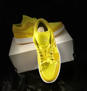 Womens Air Jordan 1 Low 'Yellow Strike/Pollen-White’ DC0774-700 WMNS Sneakers - Picture 1 of 7