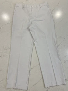 Nike Golf Mens Gray White Stripe Dri-FIT Flat Front Sz 32 Straight Leg Dapper - Picture 1 of 16