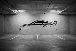 Silhoutte of a 991 GT3RS Garage Wall Decals - Picture 1 of 1