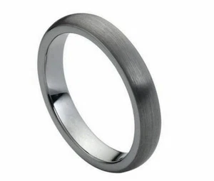 4mm Men's or Ladies Tungsten carbide Domed Brushed Finish wedding band ring  - Picture 1 of 1