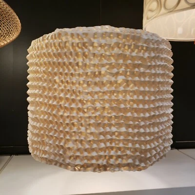 Ikea Lergryn Lamp Shade Pendant/Floor Knitted Beige/Handmade 17" New - Image 1 of 4