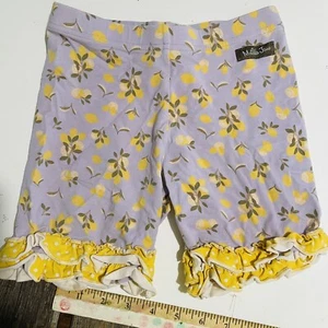 Matilda Jane Girls Size 8 Purple Lemon Ruffle Shorty Shorts - Picture 1 of 5