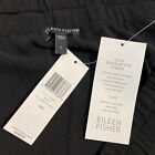 New Eileen Fisher Women’s L Silk Georgette Crepe Full Length Pleated Maxi Skirt