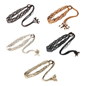 Bohemian Handmade Braided Waist Rope for Women Beads Decors Shirt Dress Belt - Picture 1 of 13