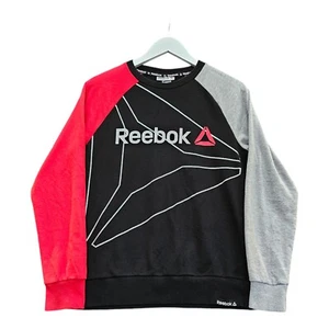 Reebok Vintage Kids Sweatshirt 14-16 Yrs 90s Colour Block Y2K Crewneck K288 - Picture 1 of 4