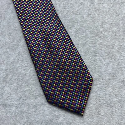 Charles Tyrwhitt Necktie Men Silk Blue Multicolor Dots Classic - Image 1 of 4