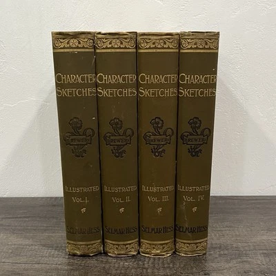 1892~Character Sketches of Romance Fiction & The Drama~Brewer~1st Ed Volumes 1-4 - Image 1 of 4