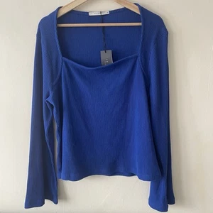 Women New FW Bridge collection royal blue long sleeve top UK20 - Picture 1 of 11