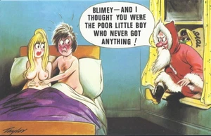 Postal de cómic de Bamforth vintage de 1970 (nuevo stock antiguo) Never Got Anything #385 - Imagen 1 de 2