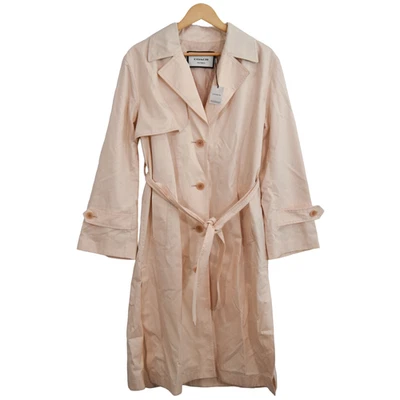 Gabardina Coach para mujer pequeña S ligera con abertura lateral plateada peonía - totalmente nueva Foto 1 de 4