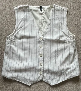 H&M ladies white Waistcoat Size UK M - Picture 1 of 4