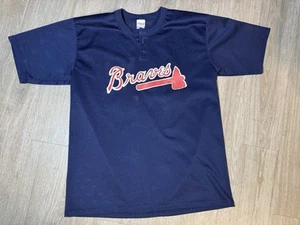 VTG 90'S ATLANTA BRAVES MEN'S JERSEY SZ L #33 Steve Avery or Brian Jordan - Picture 1 of 6
