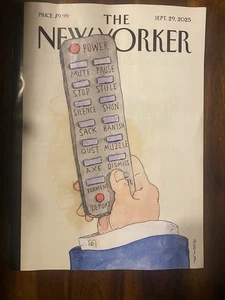 The New Yorker Magazine September 29, 2025 "Remote Control" by Barry Blitt ~ New - Picture 1 of 2