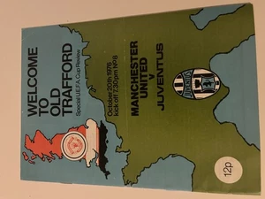 Manchester United v Juventus UEFA Cup Match Football Programme Season 1976-1977 - Picture 1 of 2