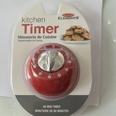 New Red 60 Minute Kitchen Timer by Culinary Elements - Image 1 of 4