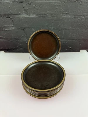 6 x Denby Arabesque No Pattern Tea / Side Plates 6.5" Wide Set - Image 1 of 4