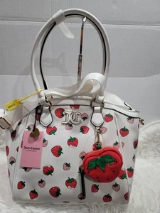 Juicy Couture Sweet N Juicy FR Tote Strawberry White Brand New With Tags - Picture 1 of 6