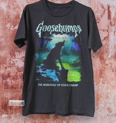 Goosebumps The Werewolf of Fever Swamp 2003 Black Unisex T-shirt Size S-5XL - Image 1 of 4
