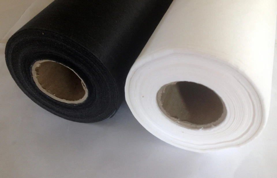 SEW IN INTERFACING - LIGHT/MEDIUM/HEAVY WEIGHT - BLACK/WHITE - 1M/2M/5M