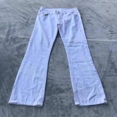 LA Idol Jeans White Embellished Boot Cut Women 13 Flap Pocket Y2K - Image 1 of 4