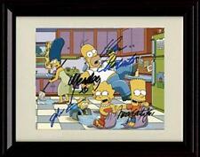 8x10 Framed Simpsons Autograph Promo Print - Cast Signed Family Portrait -