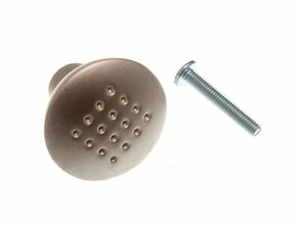 New 20 X Dimple Cupbard Drawer Knobs 32mm Metal Matt Nickel Plated + Screws - On - Picture 1 of 1