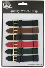 6 x Wholesale Job Lot Dark Colour Leather watch straps 6mm to 24mm