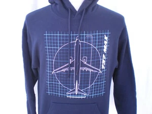 Boeing Aerospace Engineering 737 Max Men’s Hoodie Sweatshirt Blue M Medium - Picture 1 of 6