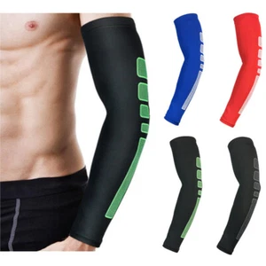 Men Arm Sleeve Supports Basketball Sports Cycling Breathable Protective Gear - Picture 1 of 7