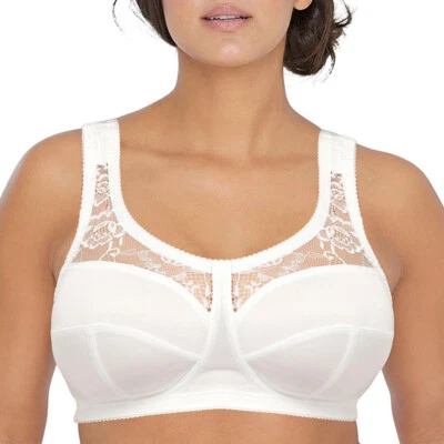 UK Ladies Wireless Minimiser Bra Non Wired Comfort Sleep Plus Size Full Support - Image 1 of 4