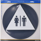 Hillman 844607 Blue English Unisex Restroom Plaque 12 H x 12 W in. (Pack of 6)