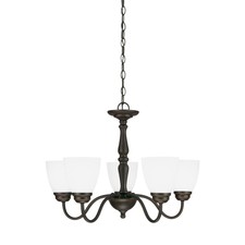 Sea Gull Lighting 3112405-191 Northbrook Glass Chandelier 5-Light Bronze