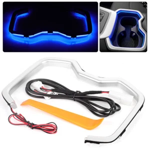 LED Water Cup Holder Ambient Light Blue Interior Trim For Toyota RAV4 2019-2024 - Picture 1 of 8