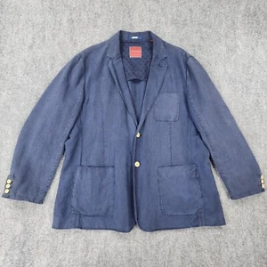 Tommy Bahama Blazer Mens XL Blue Linen Blend Casual Coastal Sport Coat Jacket - Picture 1 of 22