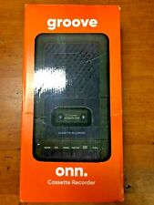 ONN Cassette Recorder with External Microphone & One Touch Recording