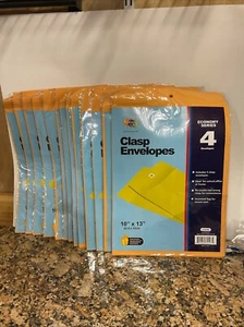 10X13 Clasp Envelopes Brown Kraft Catalog Envelopes Kaizen 52 Count New - Picture 1 of 3