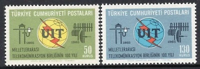 2008 - Turkey 1965 - UIT - Telecommunication Union - MNH Set - Image 1 of 2