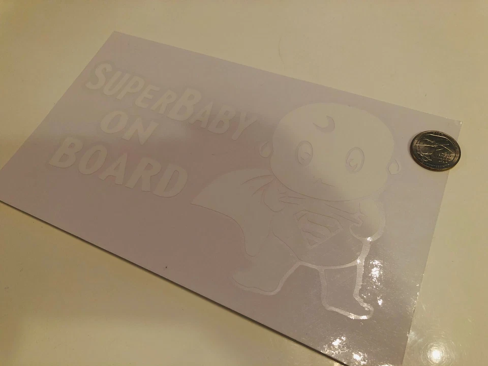 Calcomanía de vinilo para ventana divertida Superbaby a bordo coche camión calcomanía JDM Foto 1 de 1