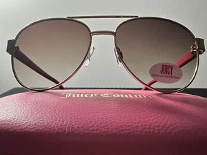 Juicy Couture Aviator Sunglasses & Case Model Kyan X71118 Gold/ Hot Pink - Picture 1 of 14