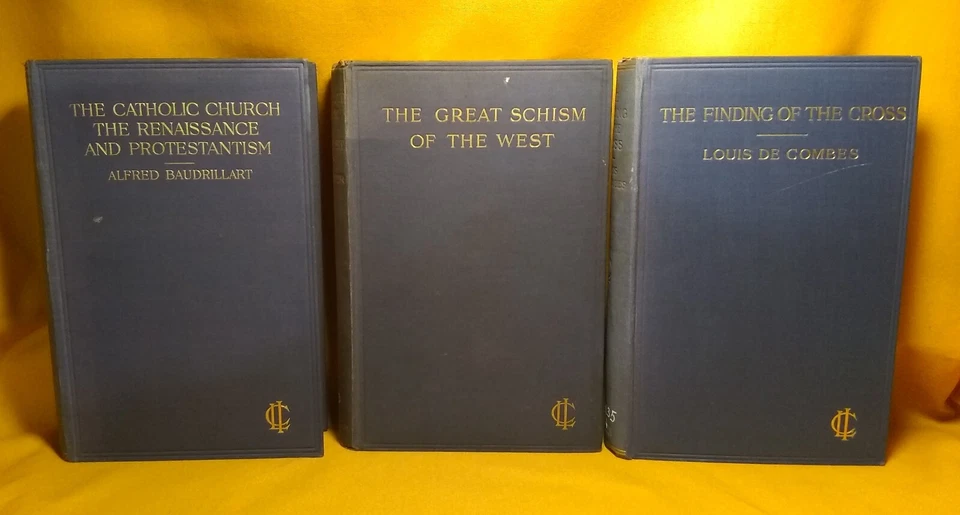 International Catholic Library 3 book lot, de Combes, Baudrillart, Salembier, HC - Image 1 of 4