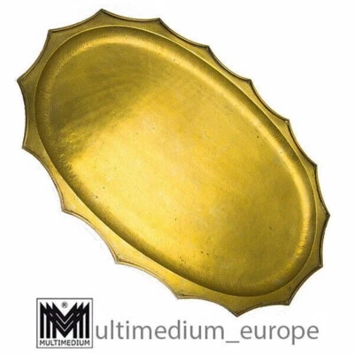 Art Deco Tablett  K.H.W. Alois Wörle München signiert Messing Handarb. 60 x 39cm - Bild 1 von 4