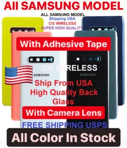 Samsung Galaxy Back Glass Cover Battery Door Replacement A-Stock TOP Quality NEW - Picture 1 of 21